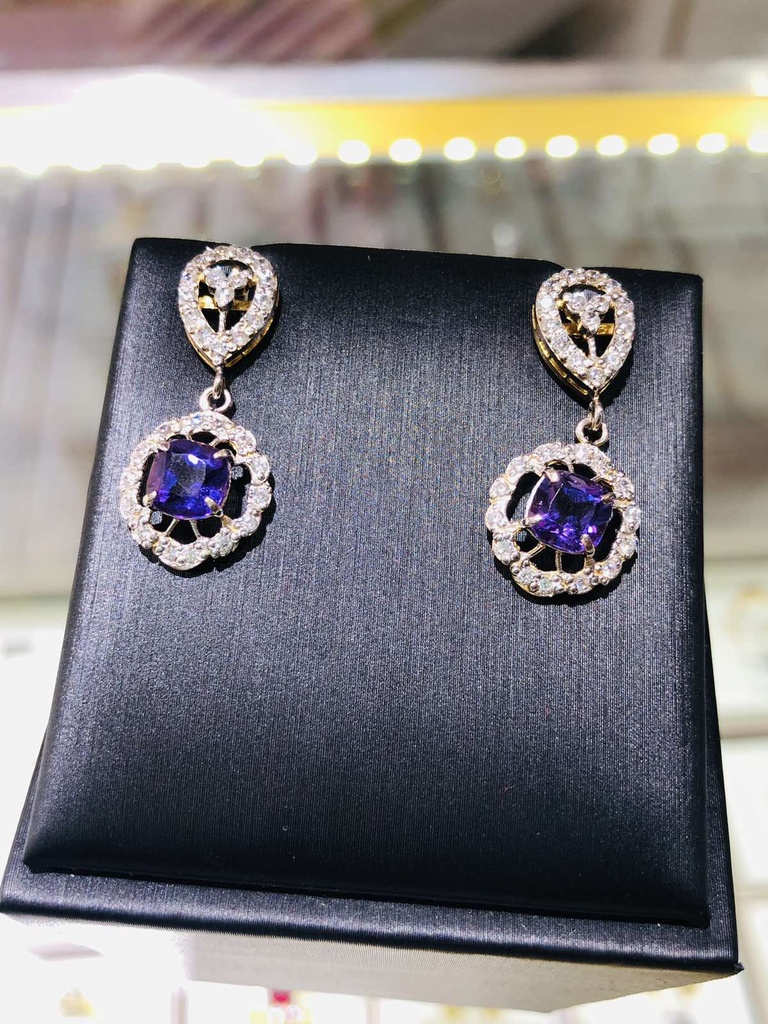 Purple Earring